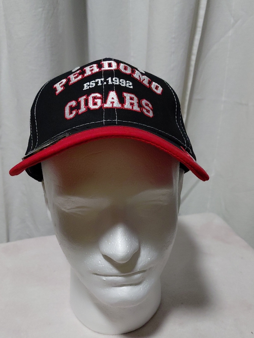 Source Unknown Black and Red Perdomo Cigars Baseball Cap